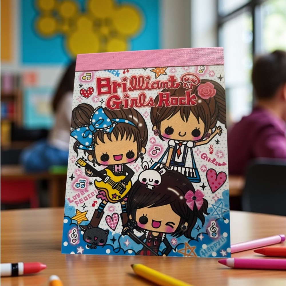 Brilliant Girls Rock Kids Toy Notebook - Pink and Blue